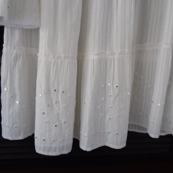 Shift Dress White Cotton 8 - Picture 4 of 10